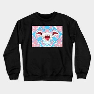 Pride Trans T-Rex Face Crewneck Sweatshirt